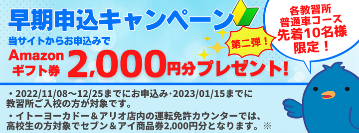 新鶴見ドライビングスクール 普通車 通学免許 免許の窓口 安心でオトクなキャンペーン実施中